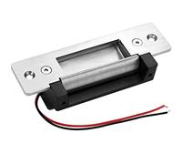 Electric Door Strike Lock ANSI Standard Heavy Duty Fail-Secure/Fail-Safe Adjustable 12V DC for Door Access Control System Cylindrical Locksets Black