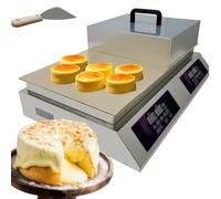 Electric Dorayaki Baker Pancake Making Machine Non-Stick Pancake and Waffle Maker Commercial Stainless Steel Single Station Muffin Machine Time and Temperature Adjustable Dualhead