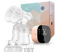 Electric Double Breast Pump, Breastfeeding Pump with 2 Modes & 10 Levels,Ultra-Quiet Rechargeable Milk Pump for Travel&Home