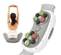 Electric Double Disc Abdominal Cellulite Massager with Heat for Flatulence and Period Cramps,12 Massage Heads Kneading,Adjustable 3 Levels Intensity and 2 Speed Temperature