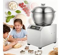 Electric Dough Mixer with Digital Timer & Clear Lid, Heavy-Duty Stainless Steel Pizza Maker for Bakeries & Pizzerias, 5KG/8KG Capacity