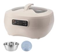 Electric Dough Proofer, 5/8L Bread Fermentation Machine with LCD Display & 1-72H Timer, Stainless Steel Inner Pot and Lid Automatic Proofing Maker for Bread Pizza Yogurt Home Use White 8L