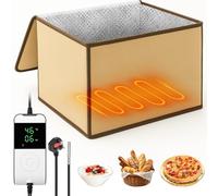 Electric Dough Proofing Box with Heater - Bread Dough Proofer with NTC Temperature Sensor & Adjustable Timer (0-12 Hours, 10-45°C), Versatile Proofing Box for Sourdough, Pizza, Yogurt, Handmade Soap