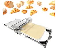 Electric Dough Sheeter, Automatic Pastry Maker for Home and Commercial Use, Adjustable Thickness from 2-30mm for Puff Pastry, Croissant, Pie Crust, Pizza and Cookie Dough