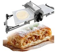 Electric Dough Sheeter Machine, Adjustable Thickness 2-30mm, Roller Diameter 450x40mm, Tabletop Puff Pastry Roller for Pizza, Bakery, Fondant, Pastry
