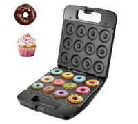 Electric Doughnut Maker Machine, 1400W Rapid Baking with Dual-Sided Non-Stick Coating, 12-Cavity Donut Maker for Breakfast, Snacks, Parties