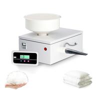 Electric Down Filling Machine, Quantitative Weighing Cotton Stuffing Machine with Foot Control Switch, Stainless Steel Hopper for Refurbishing Down Jackets and Duvets