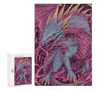 Electric Dragon Art Print Puzzle 1000 Teile Schwer Puzzle Spielzeug Lernspiel Impossible Herausforderungsspielzeug Für Erwachsene Kinder 300 PCS