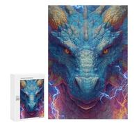 Electric Dragon Head Artwork Puzzle 1000 Teile Schwer Puzzle Spielzeug Lernspiel Impossible Herausforderungsspielzeug Für Erwachsene Kinder 300 PCS
