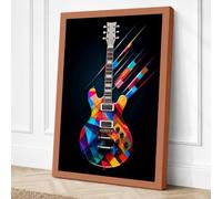 Electric Dreams in Neon Canvas Wall Art Print 18x12 Inch