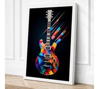 Electric Dreams in Neon Canvas Wall Art Print 18x12 Inch