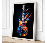 Electric Dreams in Neon Canvas Wall Art Print 24x16 Inch (61 x 41 cm)
