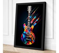 Electric Dreams in Neon Canvas Wall Art Print 30x20 Inch