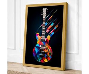 Electric Dreams in Neon Canvas Wall Art Print 30x20 Inch (76 x 51 cm)