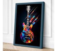 Electric Dreams in Neon Canvas Wall Art Print 36x24 Inch