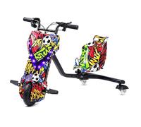 Electric Drift Trike for Kids, 3 Speed Modes G-6inch | Drift Kart with Adjustable Seat, Drifting Tricycle, Kids Ride on Toy with LED Lights,Bluetooth Music, Boys & Girls Gift
