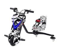 Electric Drift Trike for Kids, 3 Speed Modes H-8inch | Drift Kart with Adjustable Seat, Drifting Tricycle, Kids Ride on Toy with LED Lights,Bluetooth Music, Boys & Girls Gift