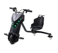 Electric Drift Trike for Kids, 3 Speed Modes J-6inch | Drift Kart with Adjustable Seat, Drifting Tricycle, Kids Ride on Toy with LED Lights,Bluetooth Music, Boys & Girls Gift
