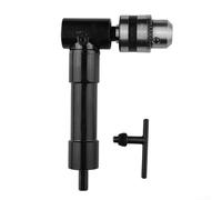 Electric Drill 90 Degree Right Angle Adapter with Three Jaw Chuck Conversion Head for 8mm Shank Suitable for Round, Triangular, and Hexagonal Handles (Metal Head)