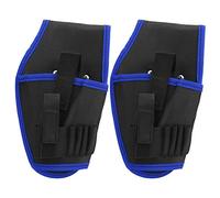 Electric Drill Belt Pouch, Portable Cordless Electrician Tool Multifunctional Bag Thickened Wear Adjustable Waist Belt Quick Release Buckle For Electricians (Blue Border)
