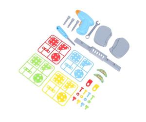 Electric Drill Building Toy Set, Tool Kit for Kids, Promote Thinking and Coordination Skills, Great for Parent Child Bonding, Plastic Tool Box 11.42x3.54x7.87in