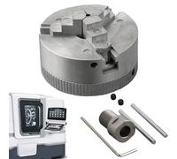 Electric Drill Chuck,Zinc Alloy Connecting Rod 3 Jaw Lathe Chuck - High-Precision Power Tool Self-Centering Extension Clamp Accessory for Woodworking