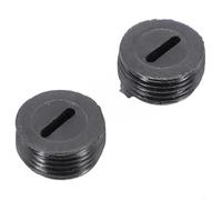 Electric Drill Cutting Machine Hand Drill Electric Hammer Motor Brush Cover Replacement for Angle for Grinder 2 Pcs Carbon Brush Holder Cap Black Plastic (13mm)
