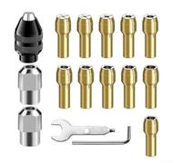 Electric Drill Drill Chuck Collet Set 16pcs 0 5 3 2mm for Rotary Tools with Metal Nuts Open End Spanner L Wrench for Precise Bit Holding