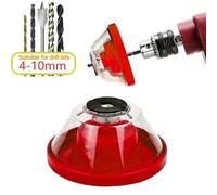 Electric Drill Dust Collector Cover with Sealed Buckle, Bowl-Shaped for 4-10mm Bits, Shockproof Sponge+PVC+PP Material, Compatible with Household Wall Drilling, Air Conditioning Installation