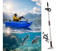 Electric Drill Handheld Propeller Spare Part, Steerable Drill Powered Propeller Trolling Motor, Outdoors Lake Pond Fishing Boat Drive Set(With Clamp,L-100cm(39 3/8"))