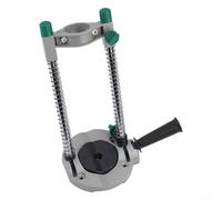 Electric Drill Holder Stand with Sliding Adapter and 45-Degree Angle Positioning for Precise Woodworking and Pipe Drilling Applications