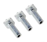 Electric Drill Pipe Connector for Sewer Cleaning Spring Tool, 3-Pack Galvanized Carbon Steel Dredge Cleaner Adapter with 16mm Diameter