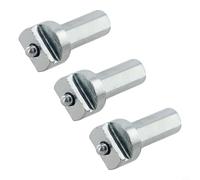 Electric Drill Pipe Connector for Sewer Drain Cleaning Tool, Dredge Spring Electric Drill Adapter with Galvanized Carbon Steel, 16mm Diameter, 3-Pack