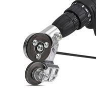 Electric Drill Plate Cutter, 2025 New Upgraded Metal Nibbler Attachment With Adapter, DIY Sheet Metal Knife for Cutting Iron, White Sheet, Steel, Copper, Aluminum