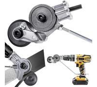 Electric Drill Plate Metal Scissors - Nibble Drill Attachment, Tin Snips for Cordless Screwdriver, Double Cutting Head, Sheet Metal Cutter for Cordless Screwdrivers, with Adapter and Installation