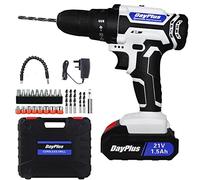 Electric Drill Set with 26pcs Accessories, 45Nm Drill Driver, 25+1 Torque, 2 Speed, Cordless Drill Set with 1 ×1.5Ah Battery and Fast Charger, White