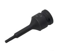 Electric Drill Socket Adapter 1/2 Inch Hex Head Alloy Steel Black 4-19mm Size Range for Factory Repair Shop Home Use Multiple Hand Tool Compatibility 80mm Length(H4)
