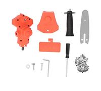 Electric Drill to Chainsaw Adapter Portable Drill-Powered Chainsaw Conversion Kit for Corded & Cordless Drills, Orange Chainsaw Attachment for Wood Cutting