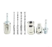 Electric Drill To Hammer Adapter with 10mm Drill Head Hole Diameter, Square Handle, and Spring Loaded Internal Steel Ball Lock for Secure Usage (B)