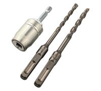 Electric Drill To Hammer Adapter with 10mm Drill Head Hole Diameter, Square Handle, and Spring Loaded Internal Steel Ball Lock for Secure Usage (A)