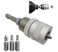 ELECTRIC DRILL to SCREWGUN CONVERTER Adjustable Clutch Drywall Tool Screw Depth Setter w/Manganese S2 Phillips 2 Screwdriver Bit | Countersink Plywood Deck PH2 Screws | 1/4 Shank Fits Corded Cordless