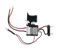 Electric Drill Trigger Switch with LED Light, 7.2V-24V Speed Control Push Button for Power Tools, 16A Max Current, Plastic and Metal Construction