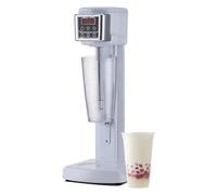 Electric Drink Mixer, 300W Electric Milkshake Machine, Led Intelligent Microswitch, Small Electric Milk Frother with 1000 Ml Stainless Steel Cup white