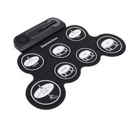 Electric Drum Pad, Portable Roll Up Practice Pad with Built-in Speaker White Pattern for Kids, Family Outdoor Picnics Travel Home Use