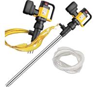 Electric Drum Pump - Battery Powered Fuel Transfer Pump with Adjustable Speeds for Medium/High Viscosity Liquids, Large Suction for Oil and Diesel Transfer