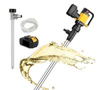 Electric Drum Pump, Rechargeable Battery, High Flow for Fuel and Water Transfer, Ideal for Garages and DIY Projects