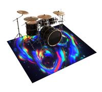 Electric Drum Rug, Drum Mat, Electrical Drum Carpets Soundproof Rug Pads Drum Accessories for Electric Drums Jazz Drum Set, Drum Carpet Practice Pad, Sound Absorbing Rug for Drummers 120 x 100 cm