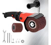 Electric Drum Sander 1400W, Variable Speed Burnishing Tool with 2 Wheels for Wood, Tile, and Stainless Steel Polishing