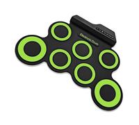 Electric Drum Set, 7 Pad with Speakers, Rolls-up Electronic Set with Pedals Sticks Children Folding Electronic Pad