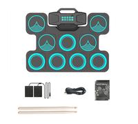 Electric Drum Set 9 Kids Practice Pad Electronic Kits With Built In Stick Headphone Out Jacks Set Kits